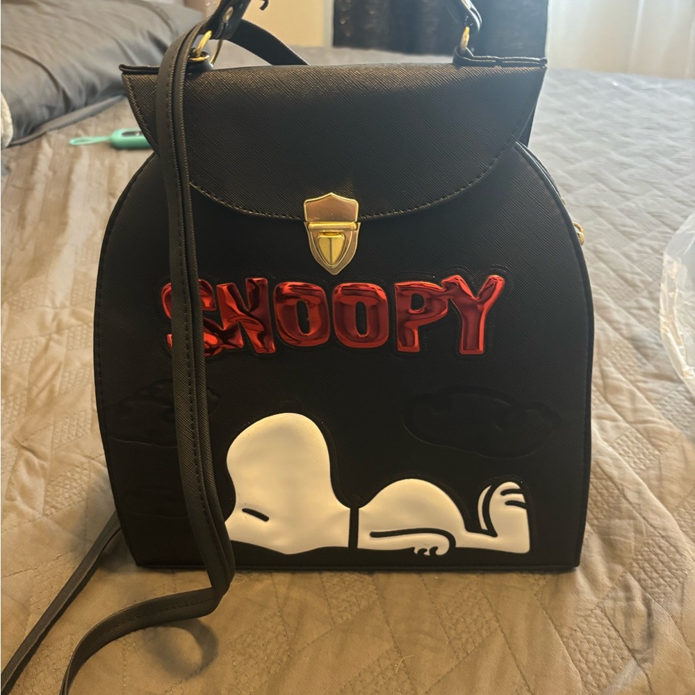 Snoopy Black Backpack